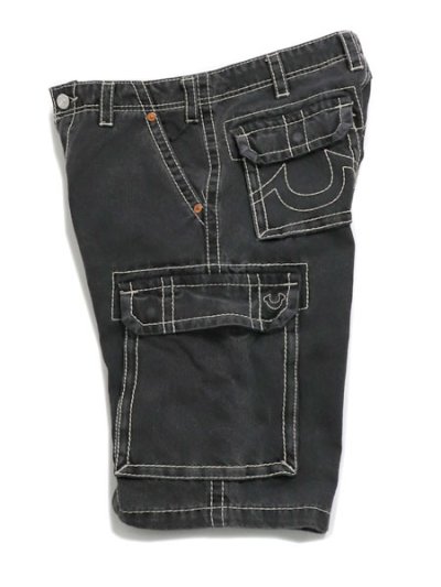 画像3: 【送料無料】TRUE RELIGION VINNY BIG T DENIM CARGO SHORT BULLET BKW