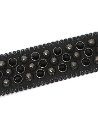 画像4: 【送料無料】B.B.SIMON LAVASAN BLACK JET LEATHER BELT