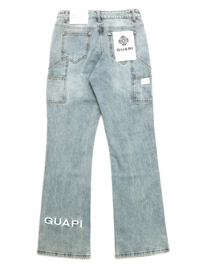 画像2: 【送料無料】GUAPI AQUA BLUE FLARED DENIM