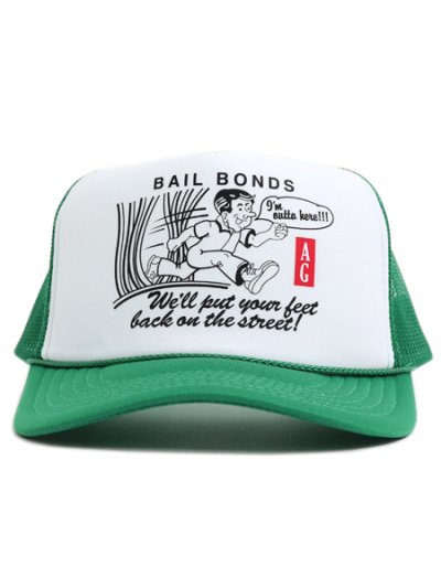 画像2: ACAPULCO GOLD BAIL BOND TRUCKER CAP GREEN/WHITE
