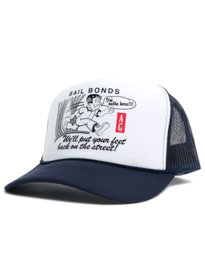 画像1: ACAPULCO GOLD BAIL BOND TRUCKER CAP NAVY/WHITE