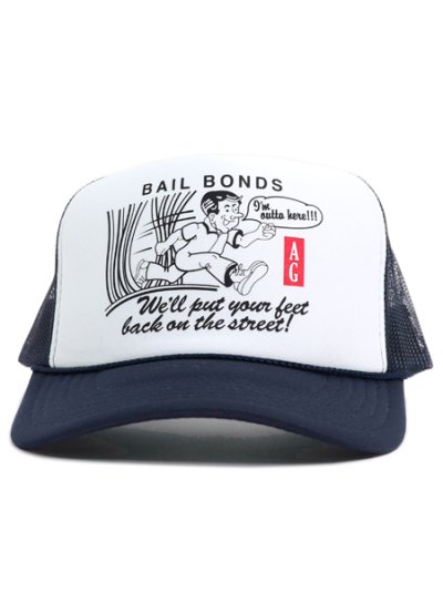 画像2: ACAPULCO GOLD BAIL BOND TRUCKER CAP NAVY/WHITE