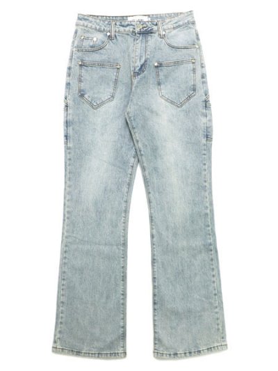 画像1: 【送料無料】GUAPI AQUA BLUE FLARED DENIM