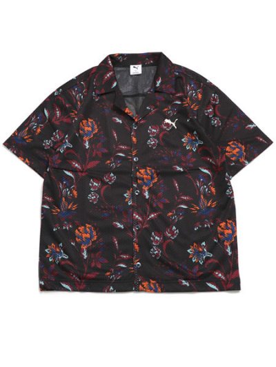 画像1: PUMA FLORAL SPORT AOP SHIRT-PUMA BLACK