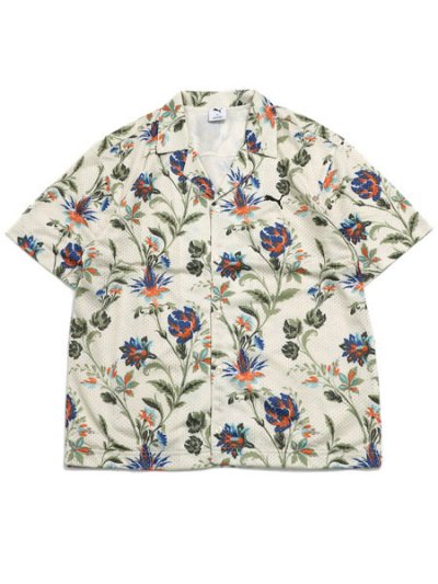画像1: PUMA FLORAL SPORT AOP SHIRT-ALPINE SNOW