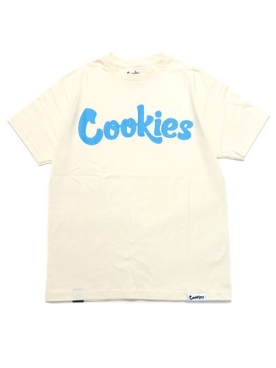画像1: COOKIES CLOTHING ORIGINAL LOGO TEE CREAM/COOKIES BLUE