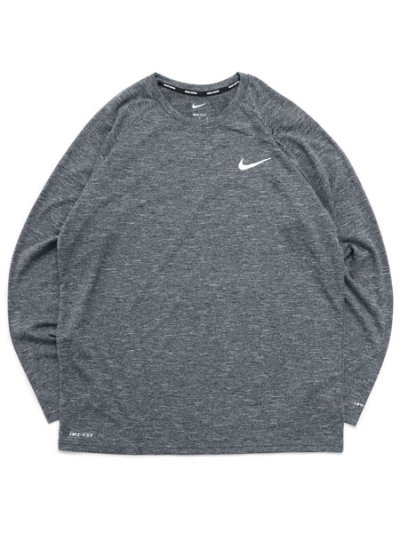 画像1: NIKE HEATHER L/S HYDRO GUARD BLACK