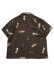 画像2: 【送料無料】INTERBREED RAW PAPERS OPEN COLLAR SHIRT BROWN (2)