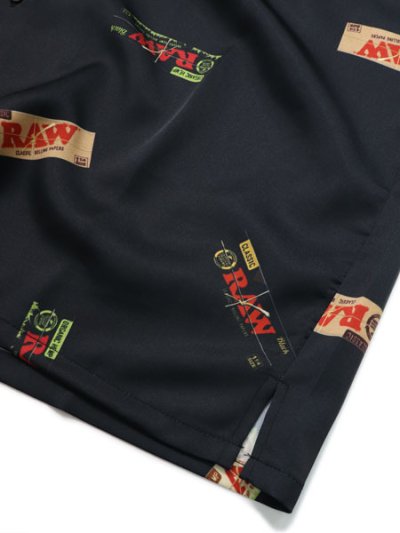 画像5: 【送料無料】INTERBREED RAW PAPERS OPEN COLLAR SHIRT BLACK