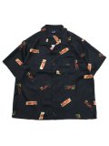 【送料無料】INTERBREED RAW PAPERS OPEN COLLAR SHIRT BLACK