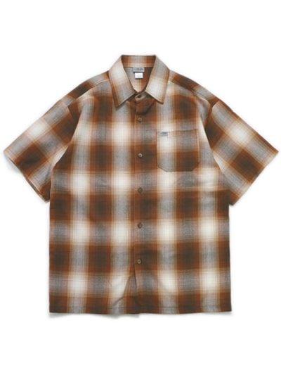 画像1: CALTOP FL PLAID S/S SHIRT CARAMEL