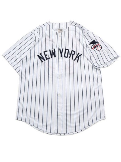 画像1: 【送料無料】FANATICS YANKEES PRIMARY LOGO BB SHIRT WH/NV STRP