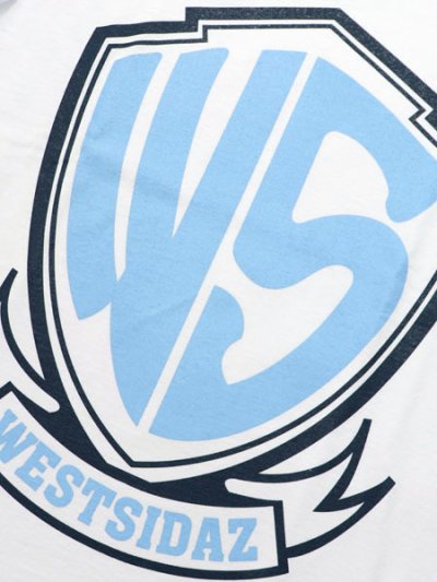 画像3: WEST WEAR WS LOGO TEE WHITE/NAVY/SKY BLUE