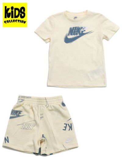 画像1: 【KIDS】NIKE KIDS ENERGY 2P SHORT SET-COCONUT MILK