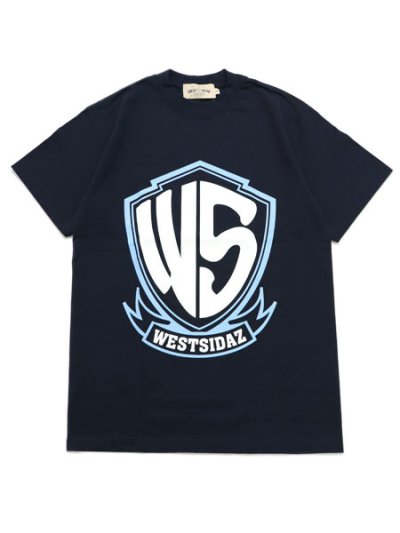 画像1: WEST WEAR WS LOGO TEE NAVY/SKY BLUE/WHITE