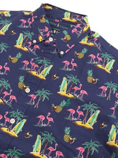 画像3: 【MEGA SALE】POLO RALPH LAUREN CLASSIC FIT FLAMINGOS OXFORD BD SHIRT