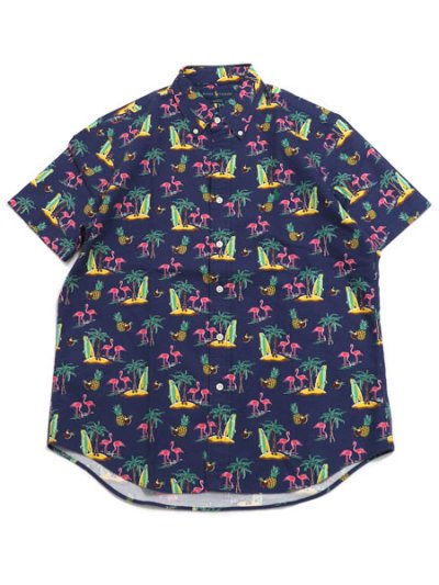 画像1: 【MEGA SALE】POLO RALPH LAUREN CLASSIC FIT FLAMINGOS OXFORD BD SHIRT