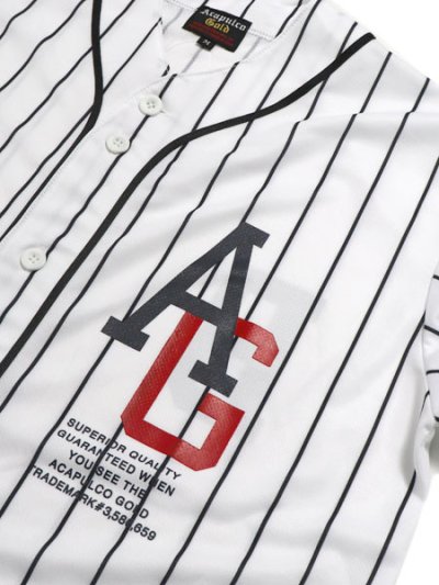 画像3: 【送料無料】ACAPULCO GOLD B1G BASEBALL JERSEY WHITE