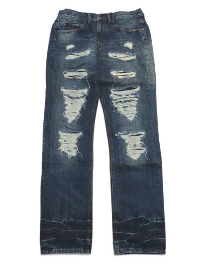 画像1: 【MEGA SALE】DBL CRUSH DENIM PANTS