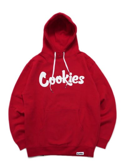 画像1: 【送料無料】COOKIES CLOTHING ORIGINAL MINT FLEECE HOODIE RED/WHITE