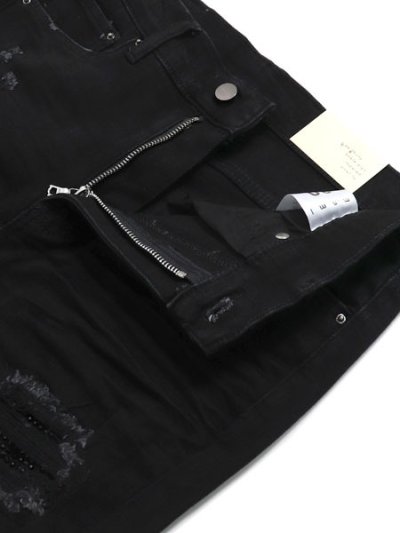 画像4: 【送料無料】mnml X201 RHINESTONE SKINNY DENIM BLACK