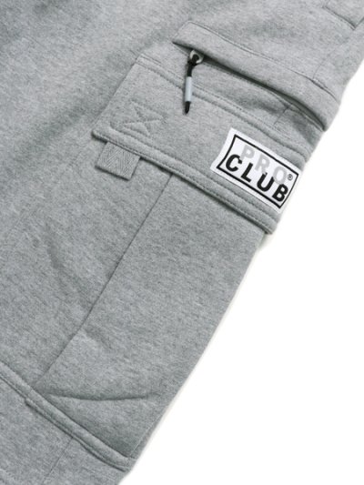 画像4: PRO CLUB OG CARGO SWEAT SHORT PANT HEATHER GREY