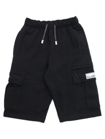 画像1: PRO CLUB OG CARGO SWEAT SHORT PANT BLACK