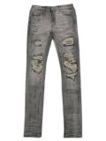 【送料無料】mnml X284 MOTO SKINNY DENIM GRAY/BLUE