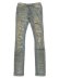 画像1: 【送料無料】mnml X201 RHINESTONE SKINNY DENIM BLUE (1)