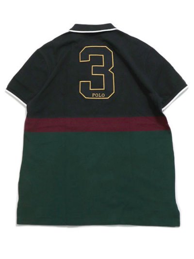 画像2: 【MEGA SALE】POLO RALPH LAUREN CUSTOM.F CREST BIG PONY COLORBLOCK POLO