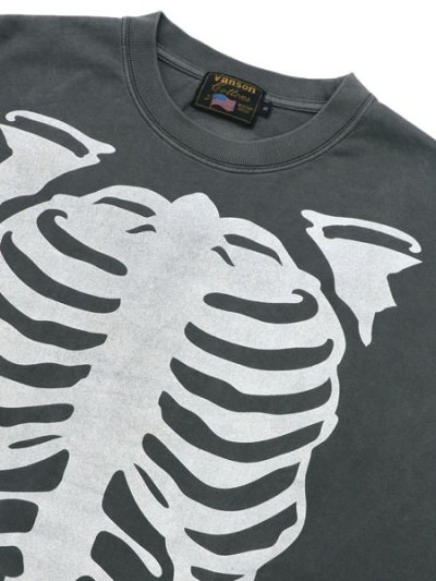 画像3: 【送料無料】VANSON PIGMENT DYED TEE BLACK