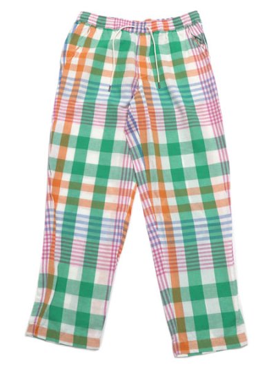 画像1: 【MEGA SALE】POLO RALPH LAUREN RELAXED FIT PLAID LINEN-COTTON PANT