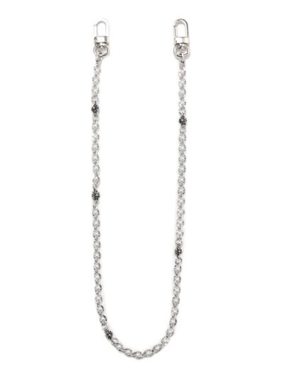 画像1: ADVANCE WALLET CHAIN SILVER/PEARL 70cm