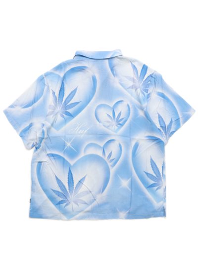 画像2: 【送料無料】HUF LOVE IN THE AIR RESORT SHIRT POOL BLUE