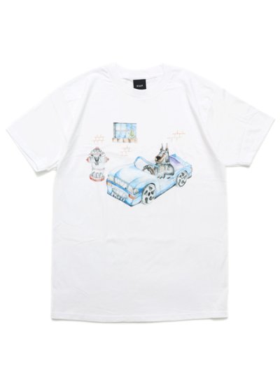 画像1: HUF ROAD DAWG TEE WHITE