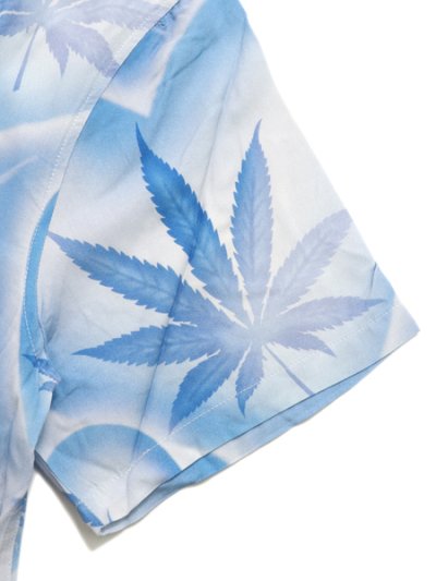 画像6: 【送料無料】HUF LOVE IN THE AIR RESORT SHIRT POOL BLUE