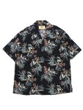 【送料無料】AVIREX ALOHA SHIRT TIGER & PALM TREE BLACK