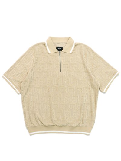 画像1: 【送料無料】HUF TETHER JACQUARD S/S TERRY TOP TWILL