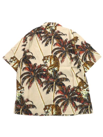 画像2: 【送料無料】AVIREX ALOHA SHIRT TIGER & PALM TREE LT PINK