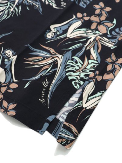 画像5: 【送料無料】AVIREX ALOHA SHIRT TROPICAL GIRL BLACK
