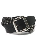 【送料無料】RAISE8 APPAREL 38MM LEATHER BELT BLACK/SILVER