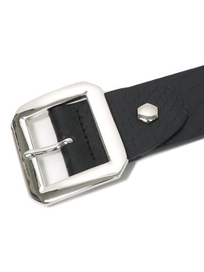 画像2: 【送料無料】RAISE8 APPAREL 38MM LEATHER BELT BLACK/SILVER
