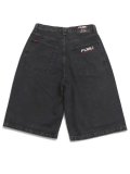 【送料無料】FUBU DENIM BUGGY HALF PANTS BLACK