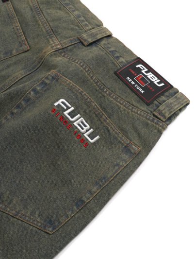 画像6: 【送料無料】FUBU DENIM BUGGY HALF PANTS BROWN