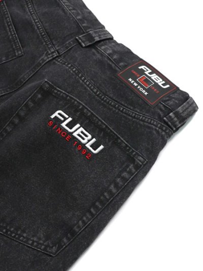 画像6: 【送料無料】FUBU DENIM BUGGY HALF PANTS BLACK