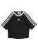 画像1: ADIDAS WMNS 3 STRIPES BABY TEE-BLACK (1)