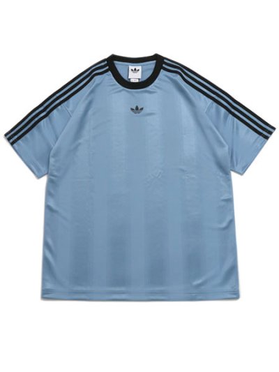 画像1: ADIDAS JACQUARD JERSEY-ASH BLUE/BLACK