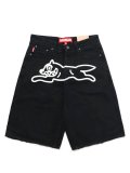 【送料無料】ICECREAM BIG BLACK DENIM SHORTS BLACK CARAMEL