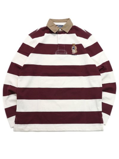 画像1: 【送料無料】POLO RALPH LAUREN CLASSIC FIT COLLEGIATE BEAR RUGBY SHIRT