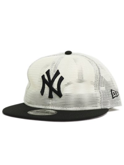 画像1: NEW ERA 9FIFTY TRUCKER ALL MESH YANKEES CRM/BLK